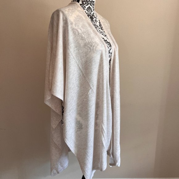 LOFT Semi Sheer Wrap Style Cardigan - Tan - XL/XXL - Picture 4 of 6